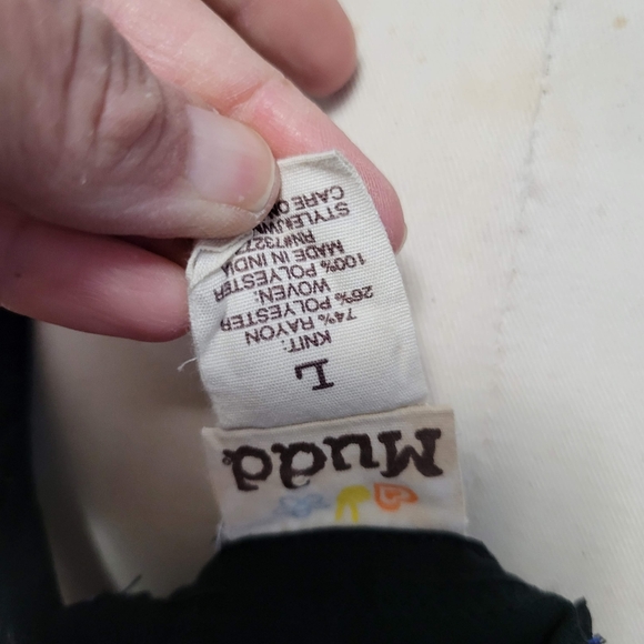 Mudd royal blue velvet chiffon trim tank size large - Picture 6 of 6